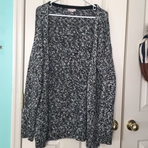 Black and White Knit Cardigan